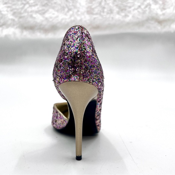 Carlos Santana Allover Glitter Stiletto Pointy Toe Heels - Picture 4 of 13